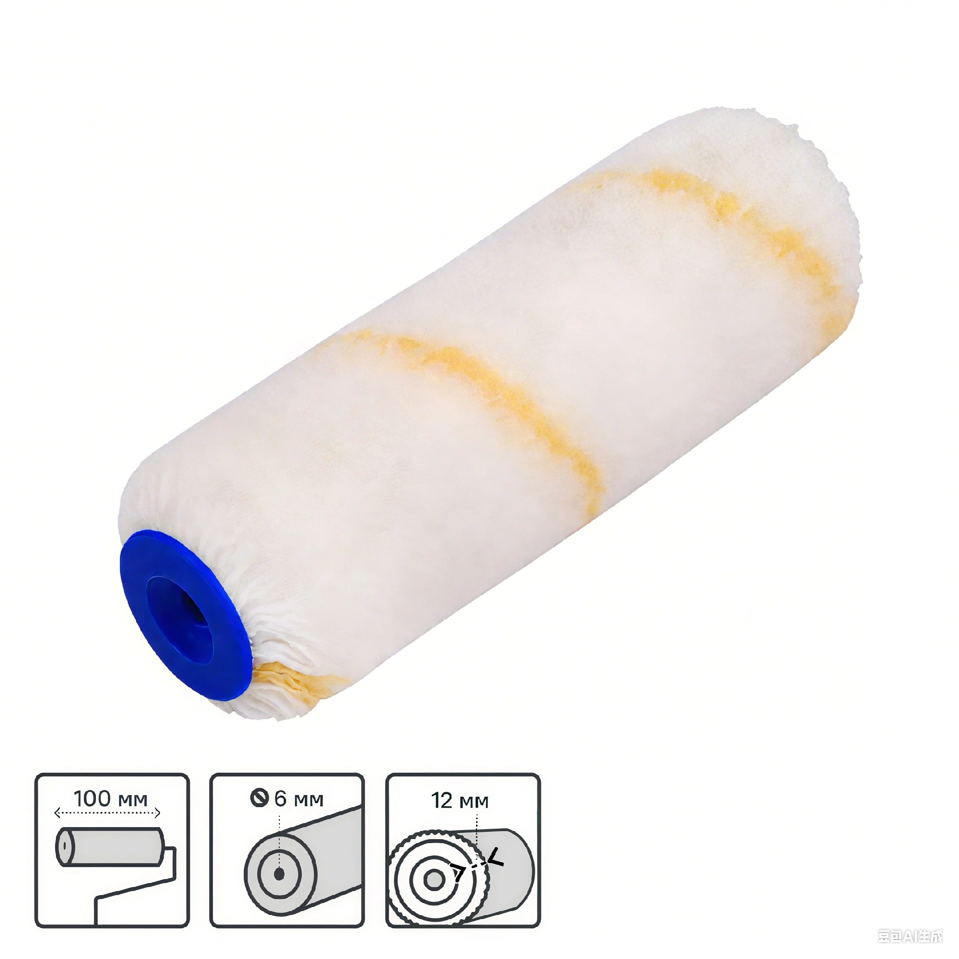 100mm×30mm girpaint midi roller cover D6