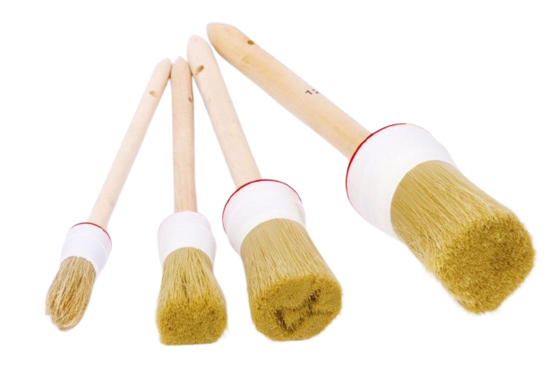 Multisize Round Wall Paint Brushes With Wooden Handle