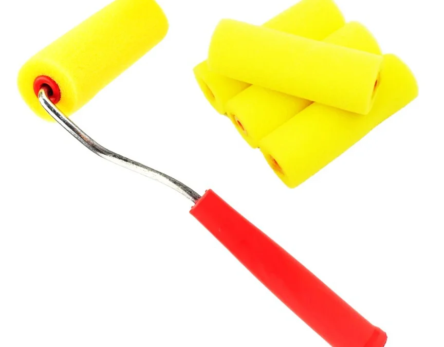 4inch yellow foam roller-Medium density-D15mm 6pcs set