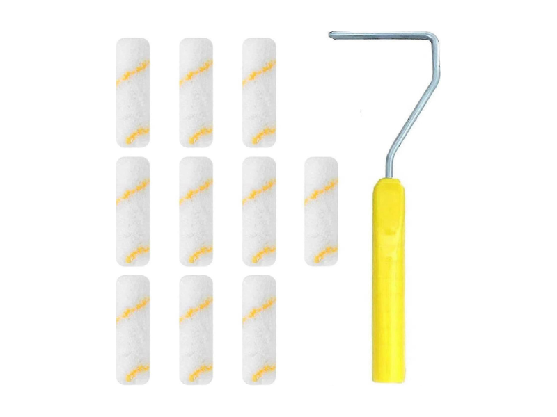 4inch yellow line mini roller10pcs set