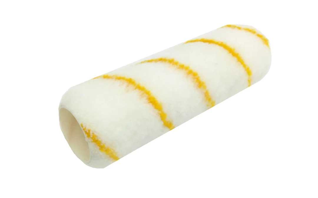 7inch woven yellow strip polyacrylic roller cover