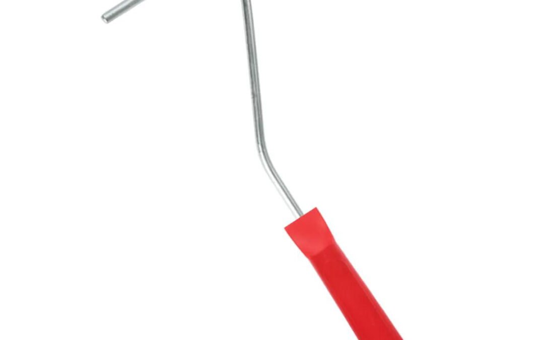 4inch mini roller handle black red