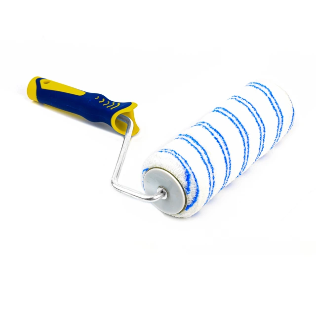 9inch double blue strip acrylic paint roller&TPR handle