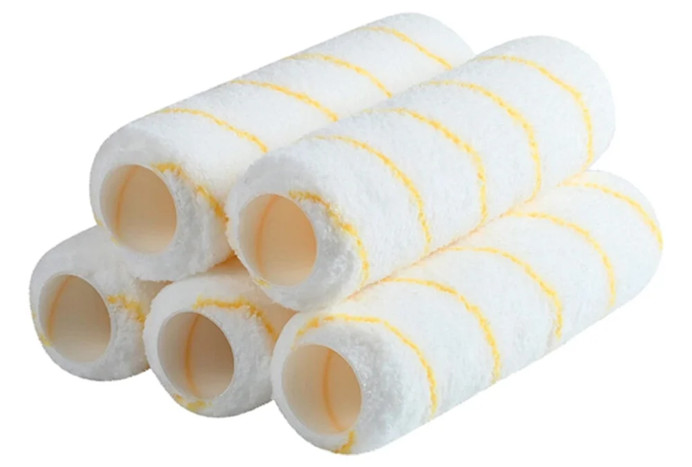 9inch woven yellow strip polyacrylic roller cover